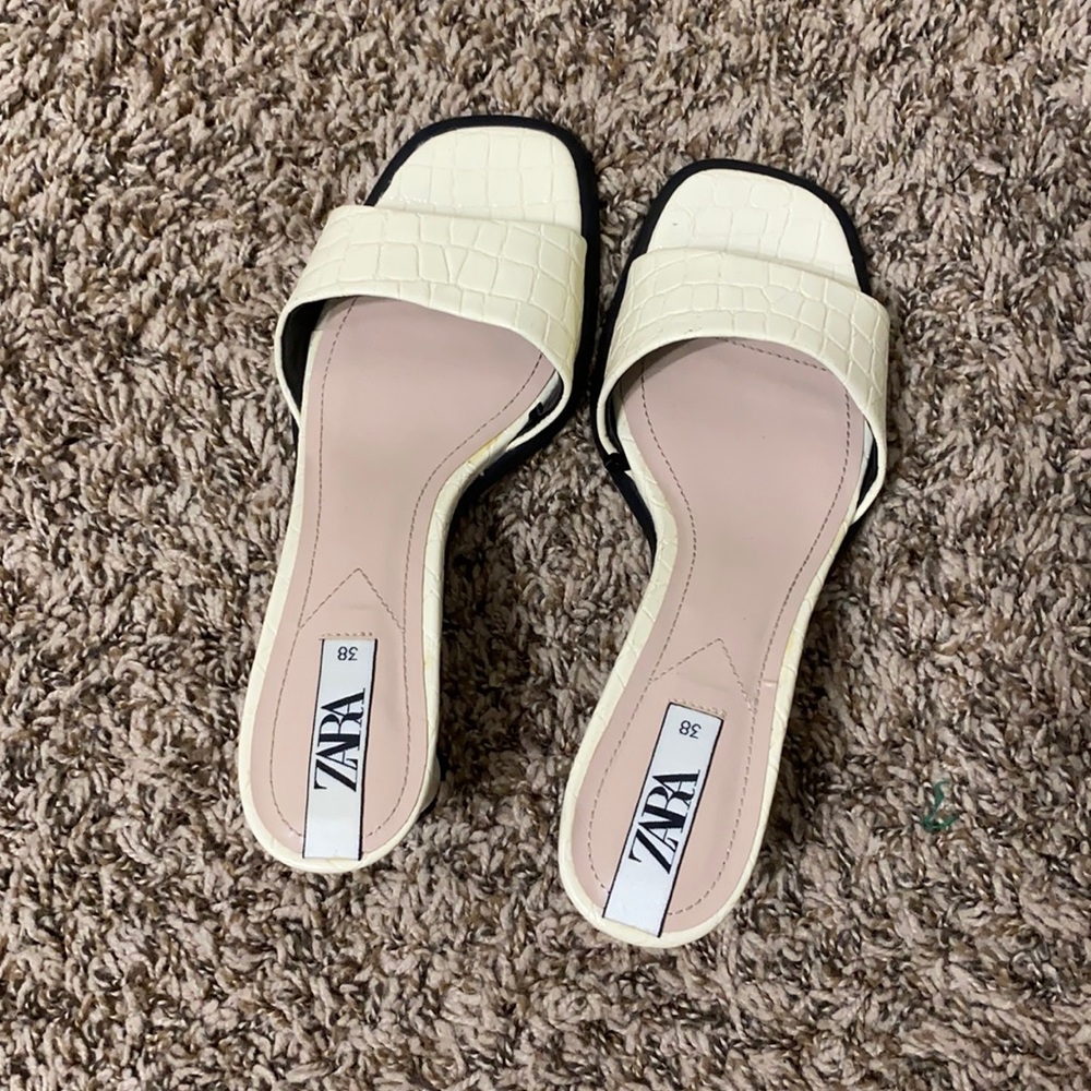 Croc skin heels by Zara